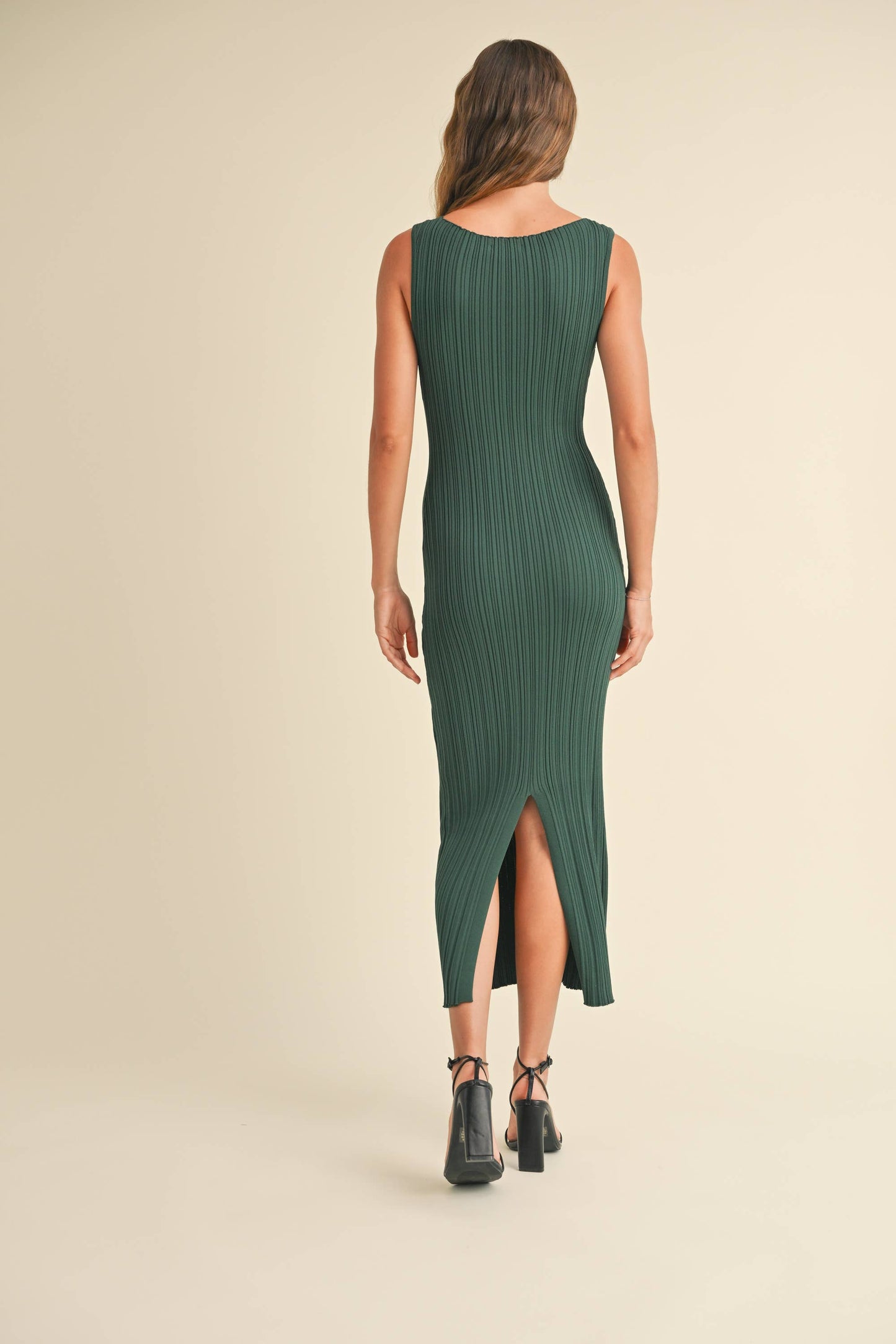 FINAL Patterned Rib Knitted Long Dress