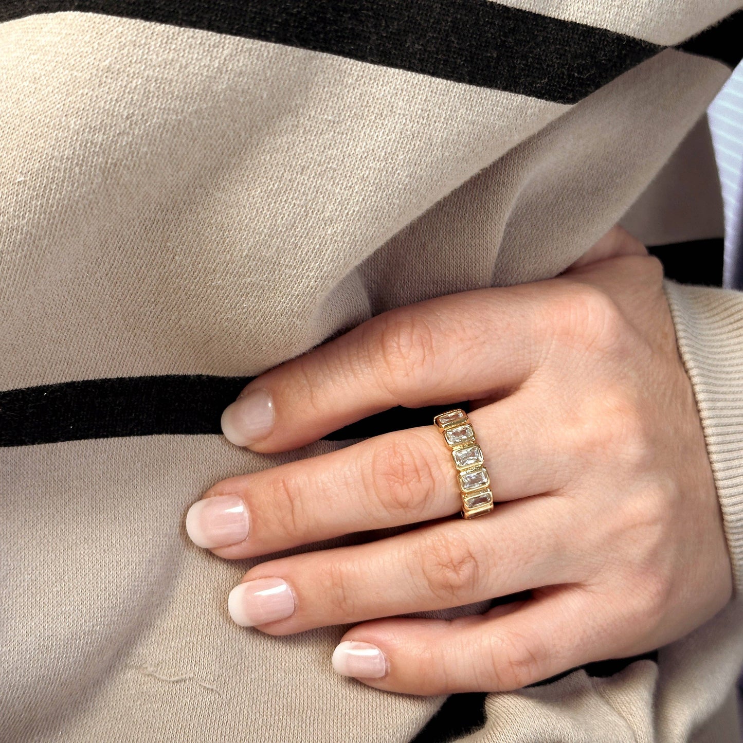 18k Gold Filled Water Resistant CZ Ring