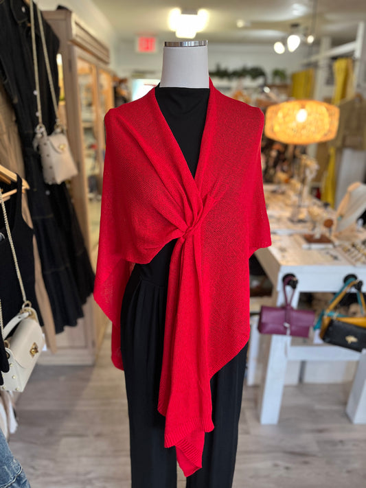 Multi Way Cotton Wrap-Red