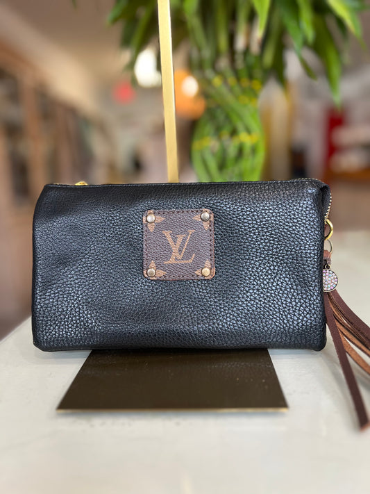 LV Upcycled Crossbody-Black
