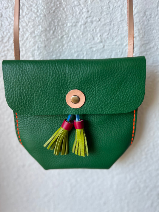 Nora Leather Purse-Green