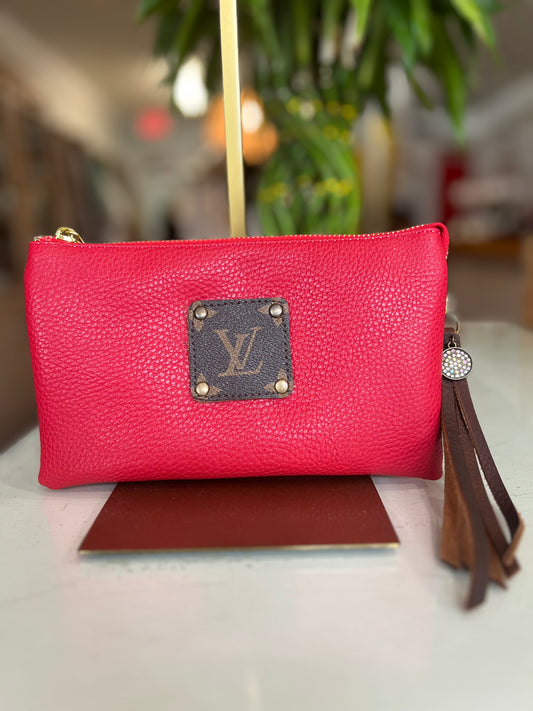 LV Upcycled Red Multi Use Crossbody