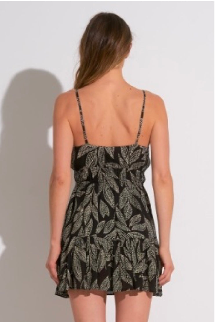Spaghetti Strap Dress-Black Cartagen