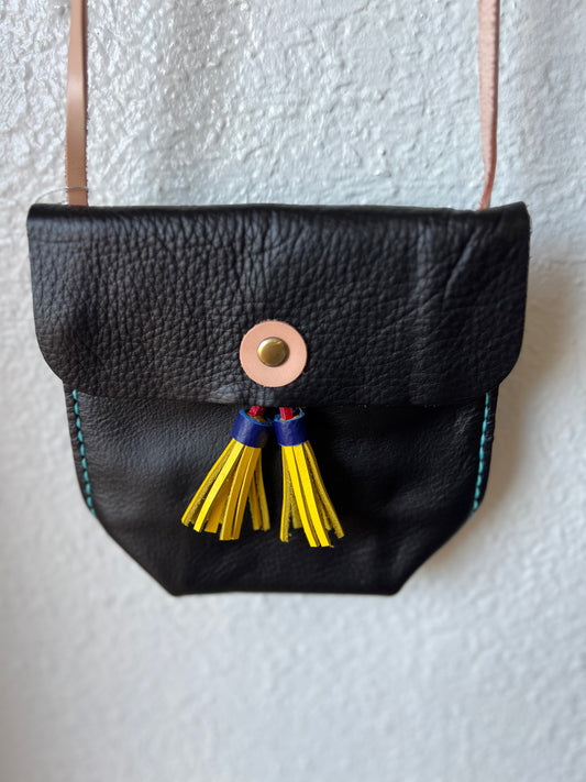 Nora Leather Purse-Black