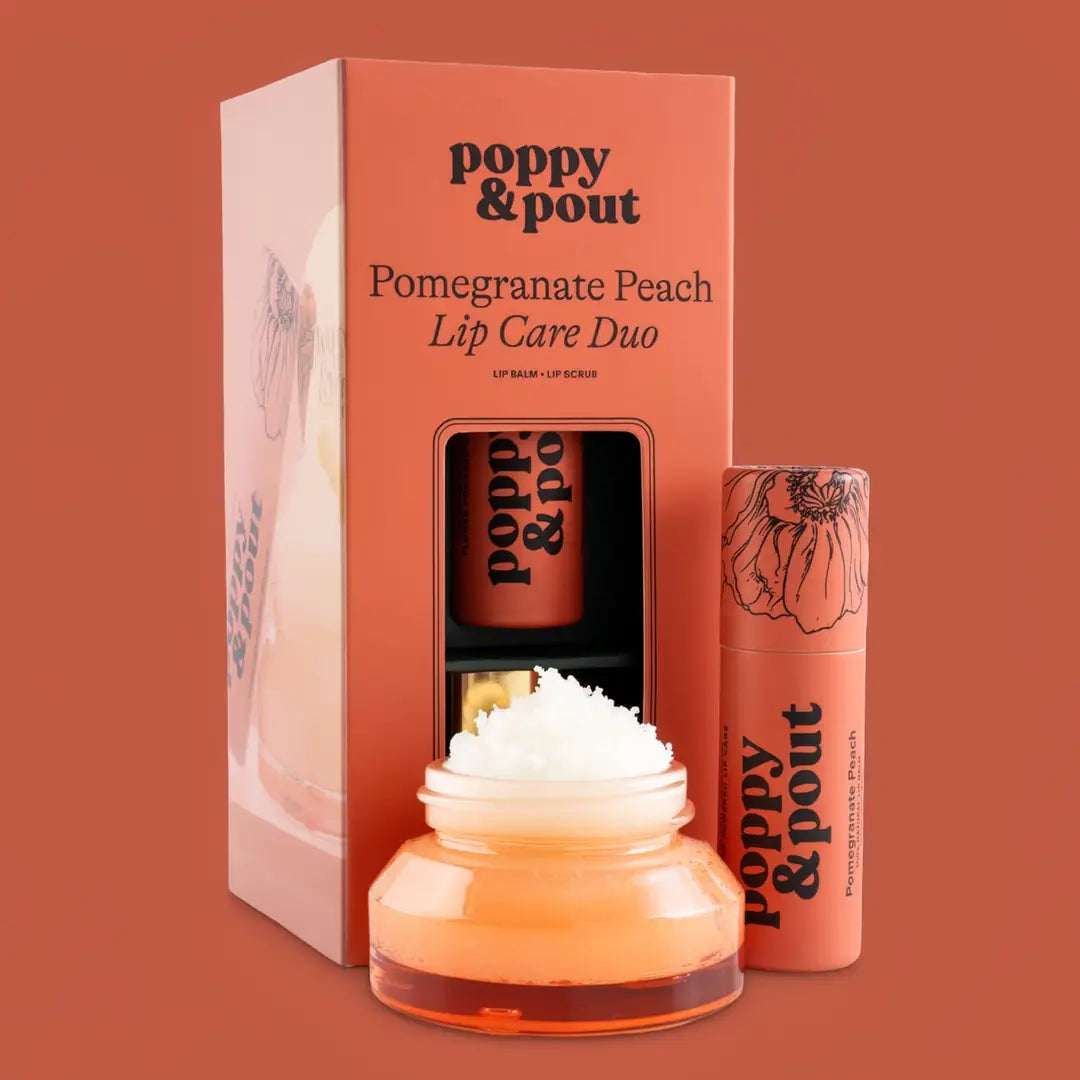 Lip Care Duos-(Lip Balm/Lip Scrub)-Pomegranate Peach