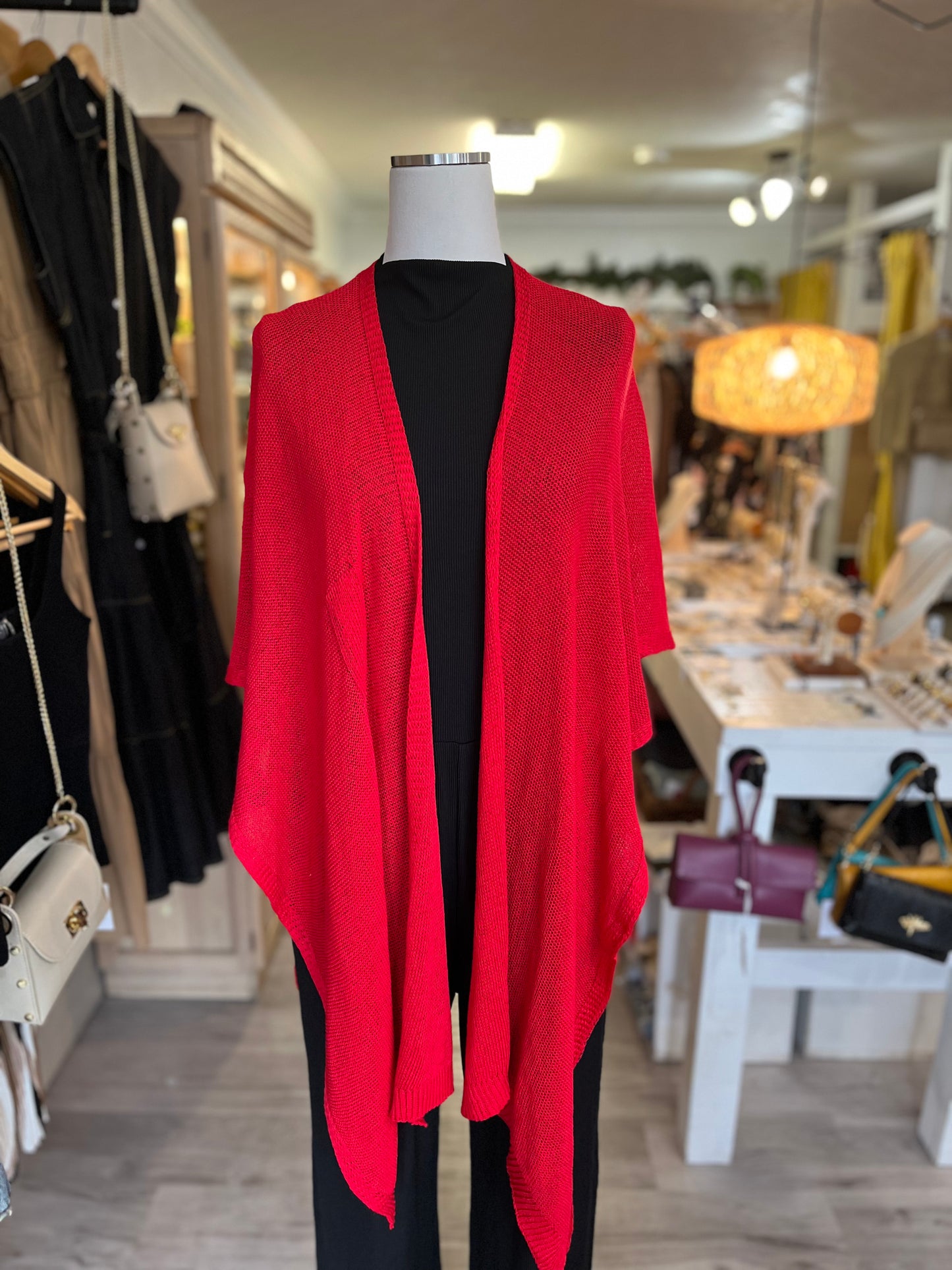 Multi Way Cotton Wrap-Red