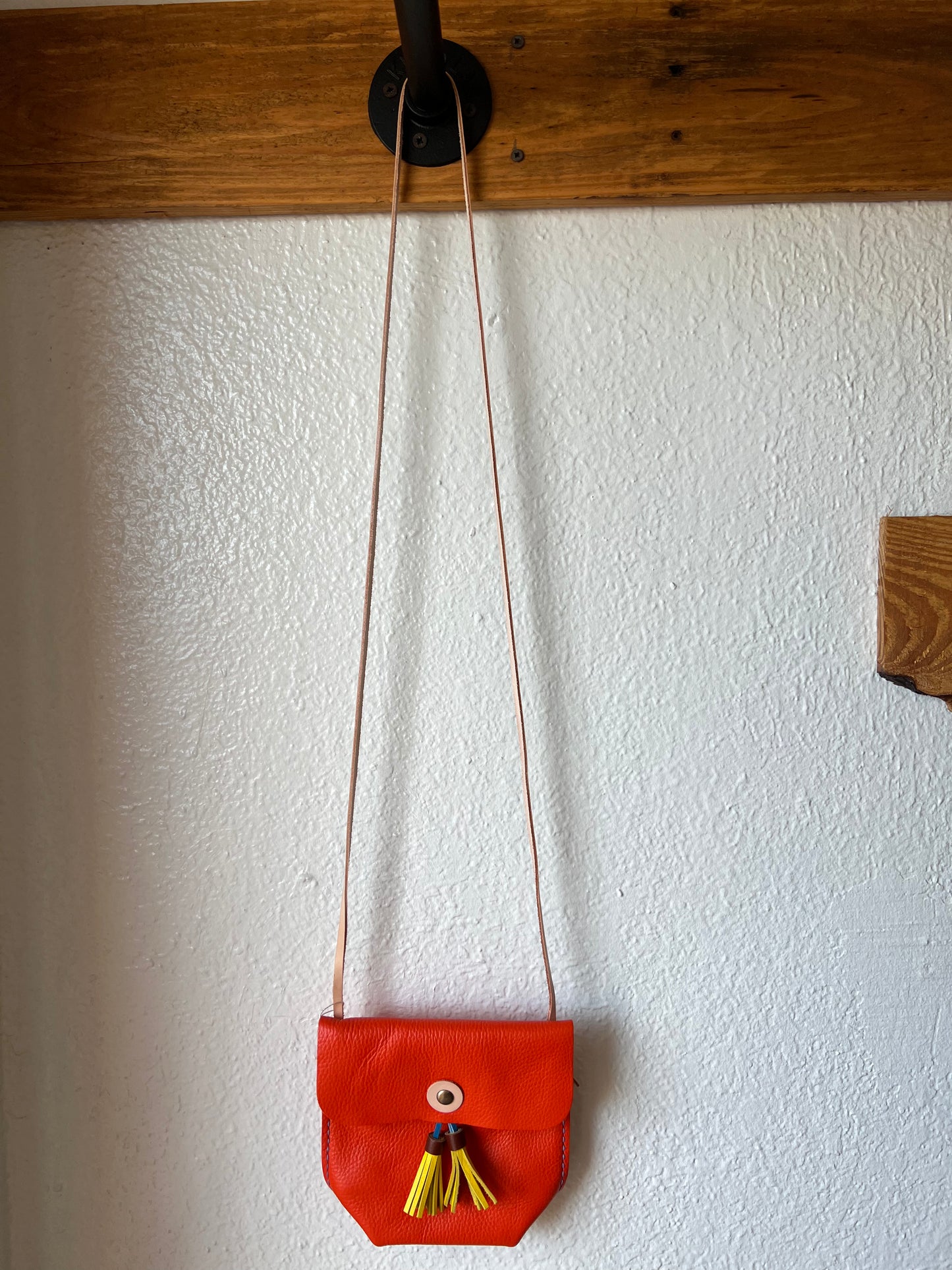 Nora Leather Purse-Orange