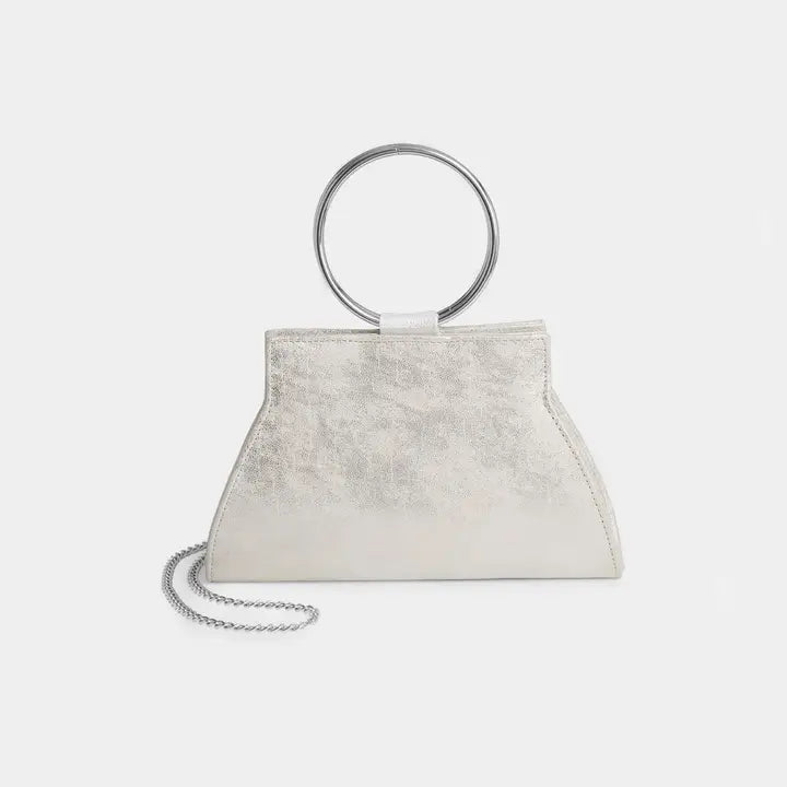 Lucy Shimmer Wristlet-Silver
