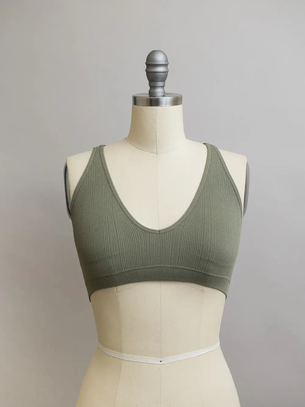 Seamless Front/Lace Racerback-Sage
