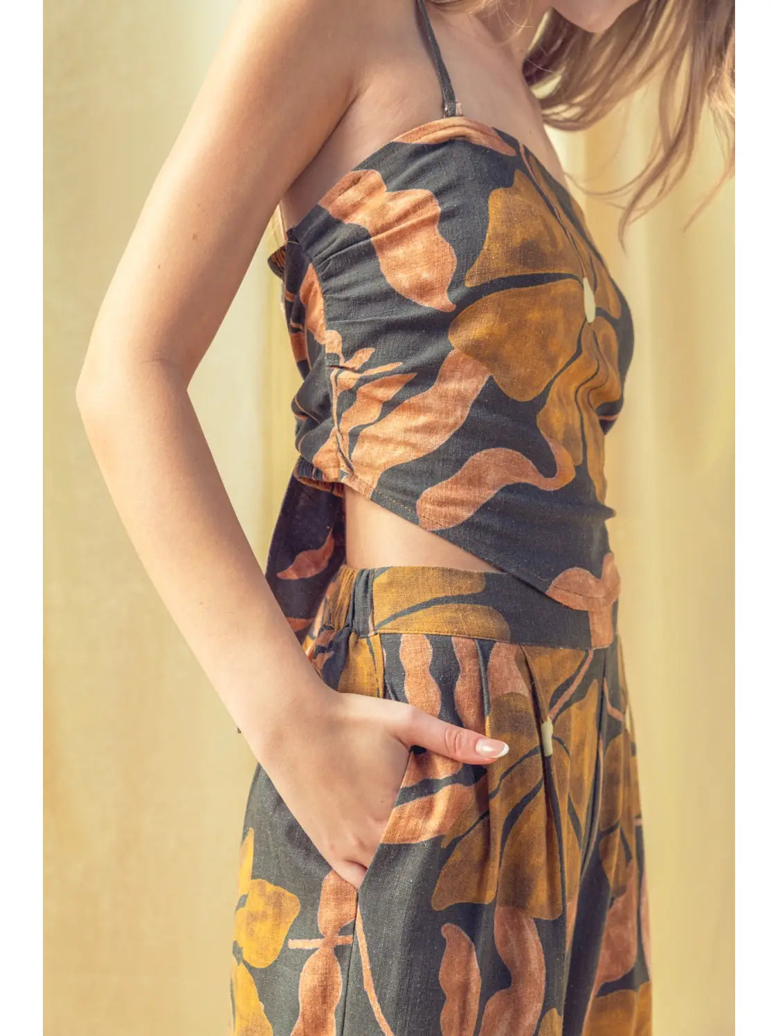 Multi Print Tied Back Tube Top