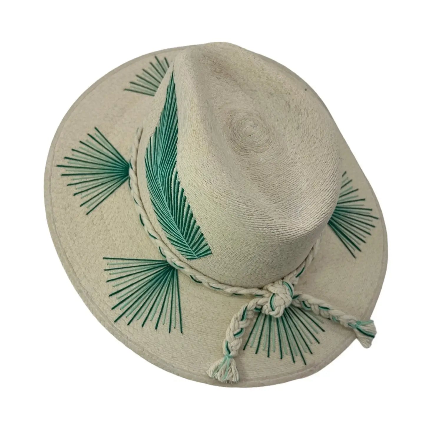 Vallarta Palm Hat-Turquoise