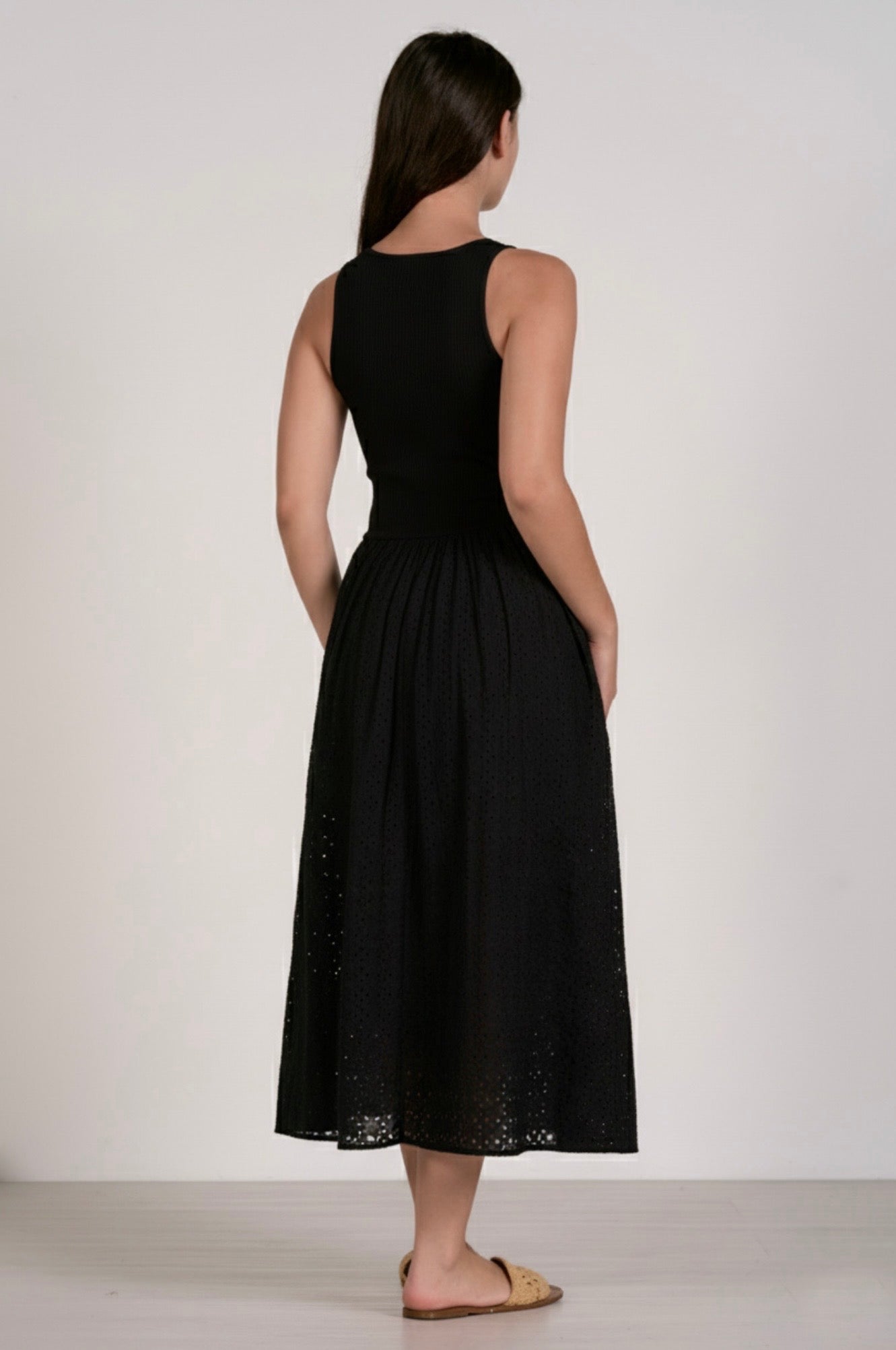 Sleeveless Dress-Black