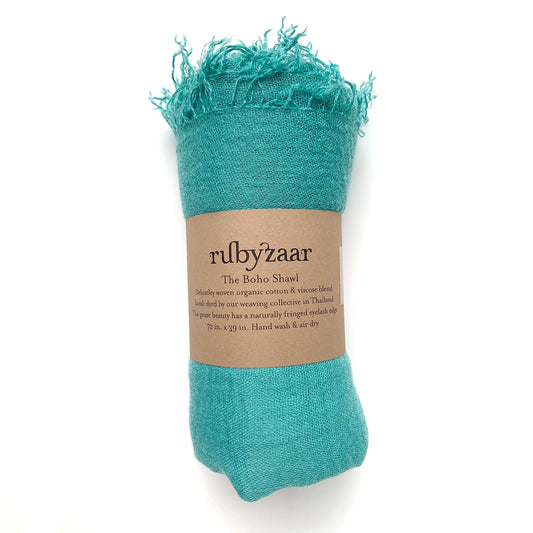 Boho Scarf-Aquamarine