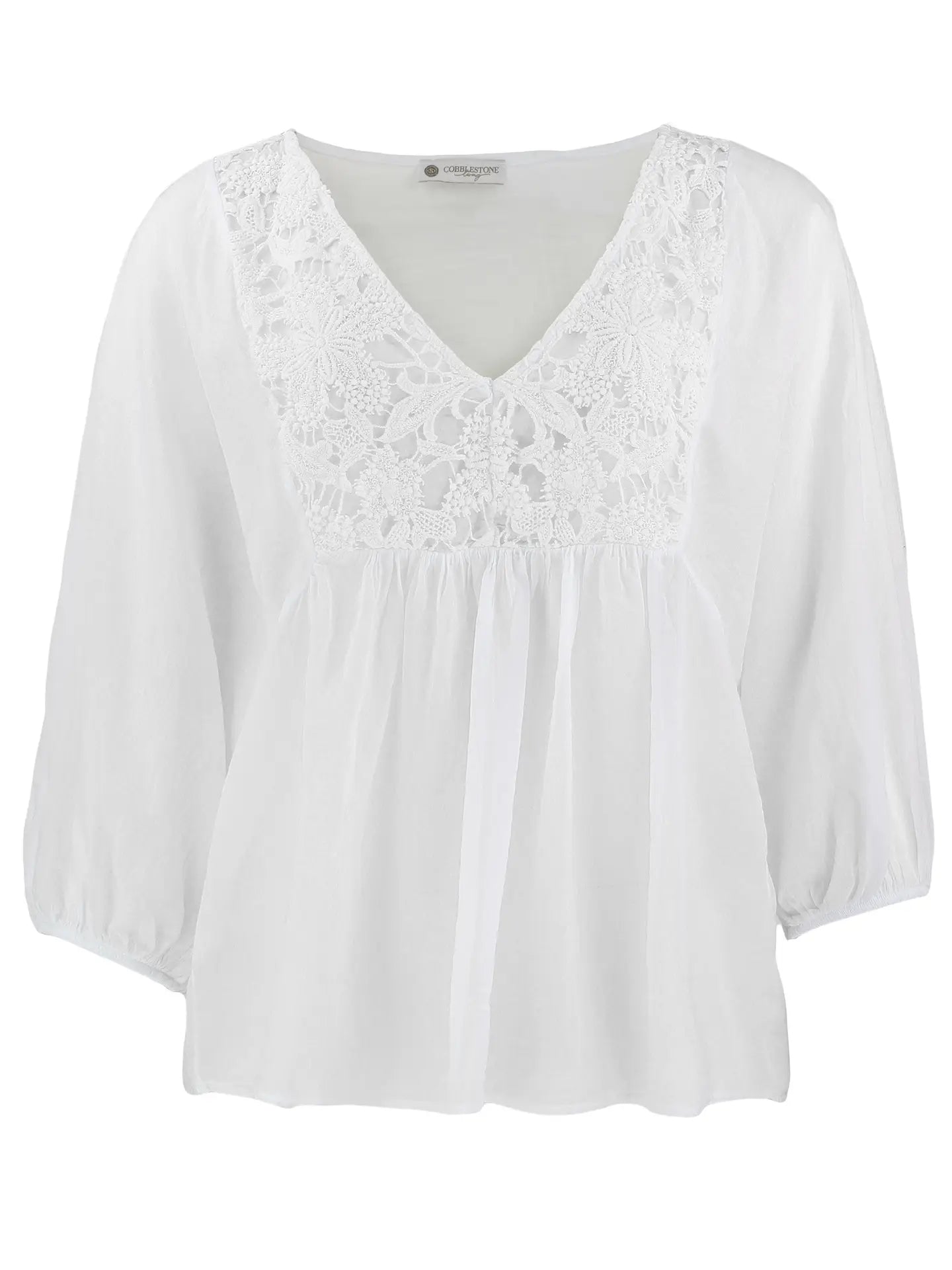 Kristiana Cotton Blouse-White
