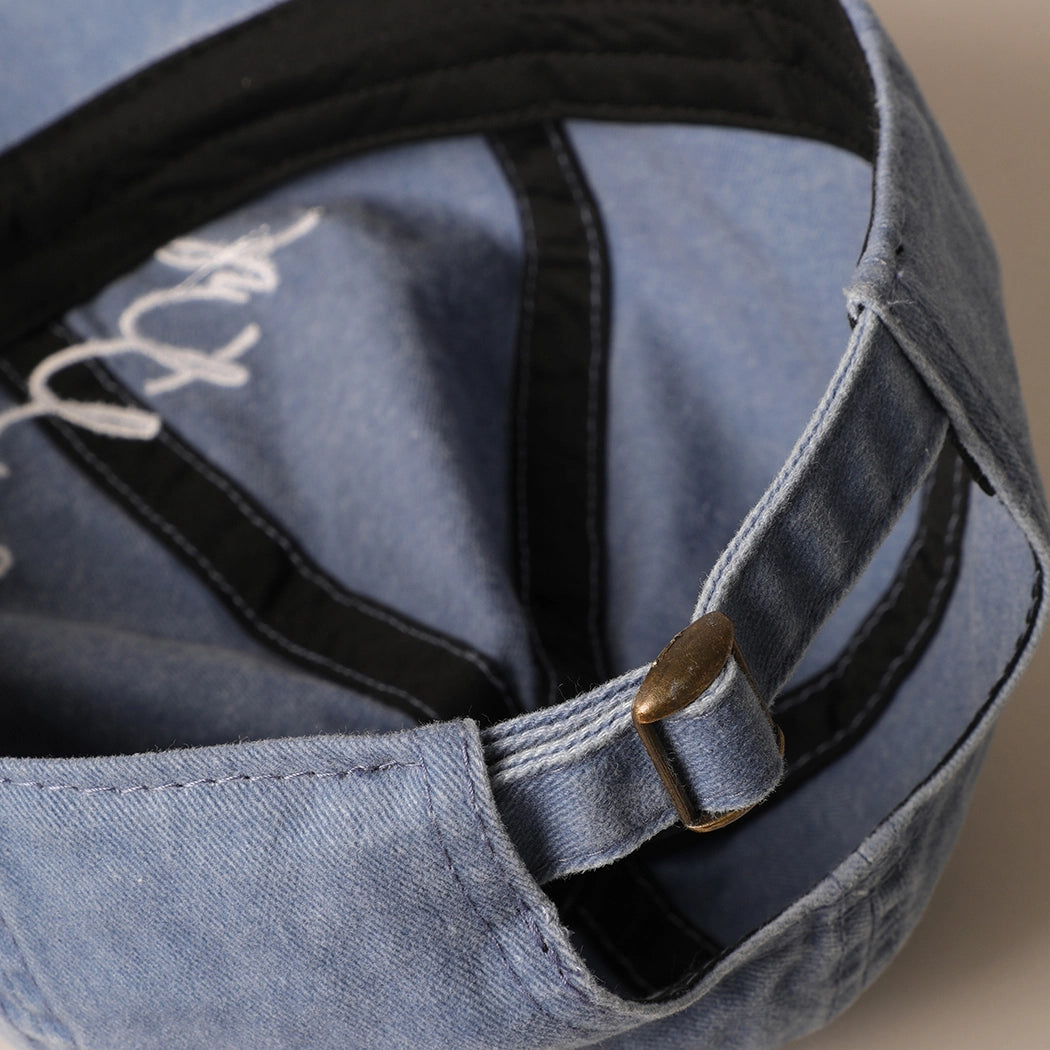 Salty Lettering Embroidery Adjustable Strap Baseball Cap-Mint