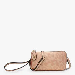 Crossbody Wristlet w/Twist Lock Closure-Rose