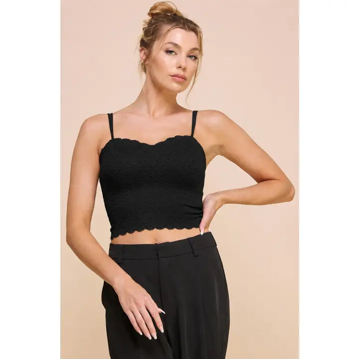 Lace Bralette-Black