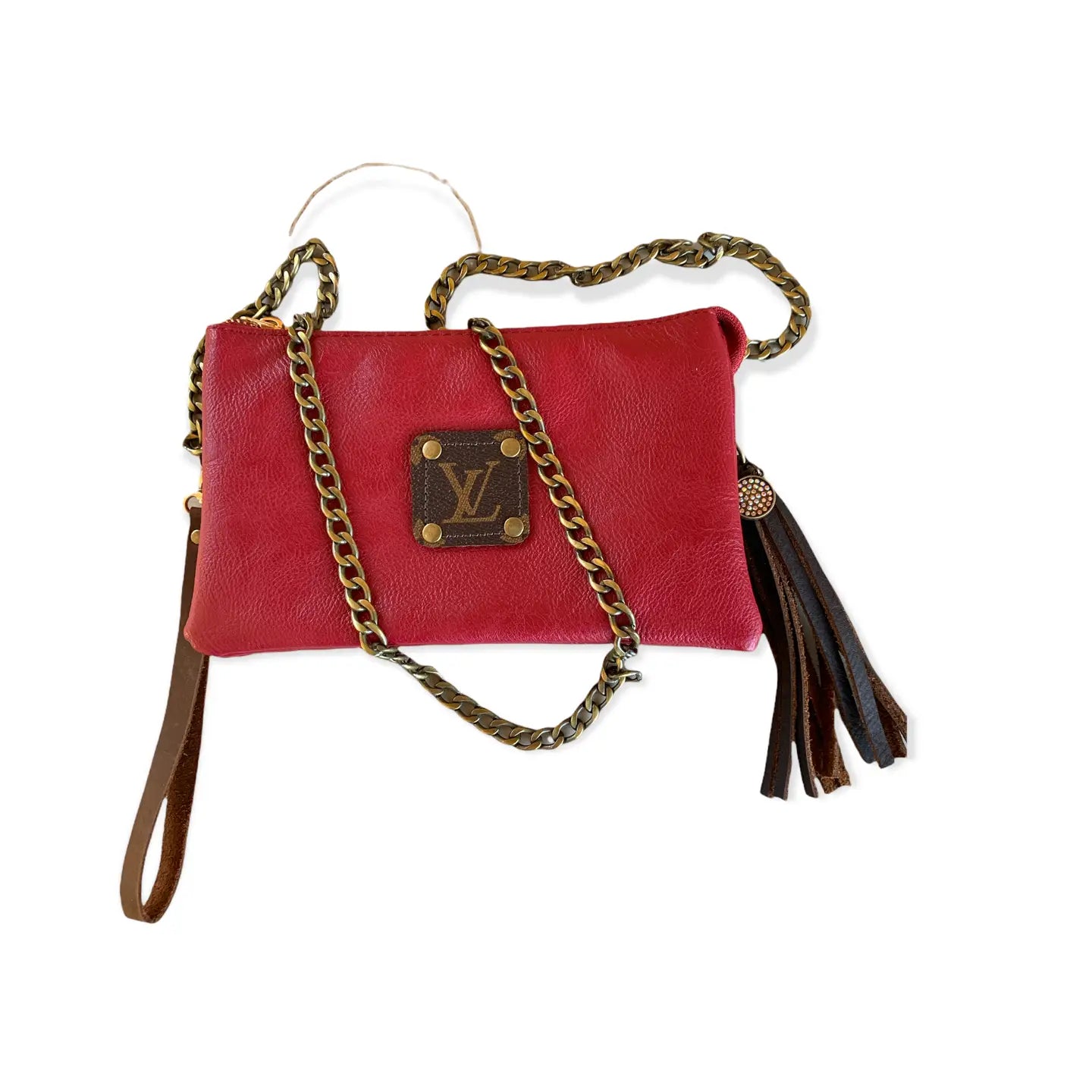 LV Upcycled Red Multi Use Crossbody
