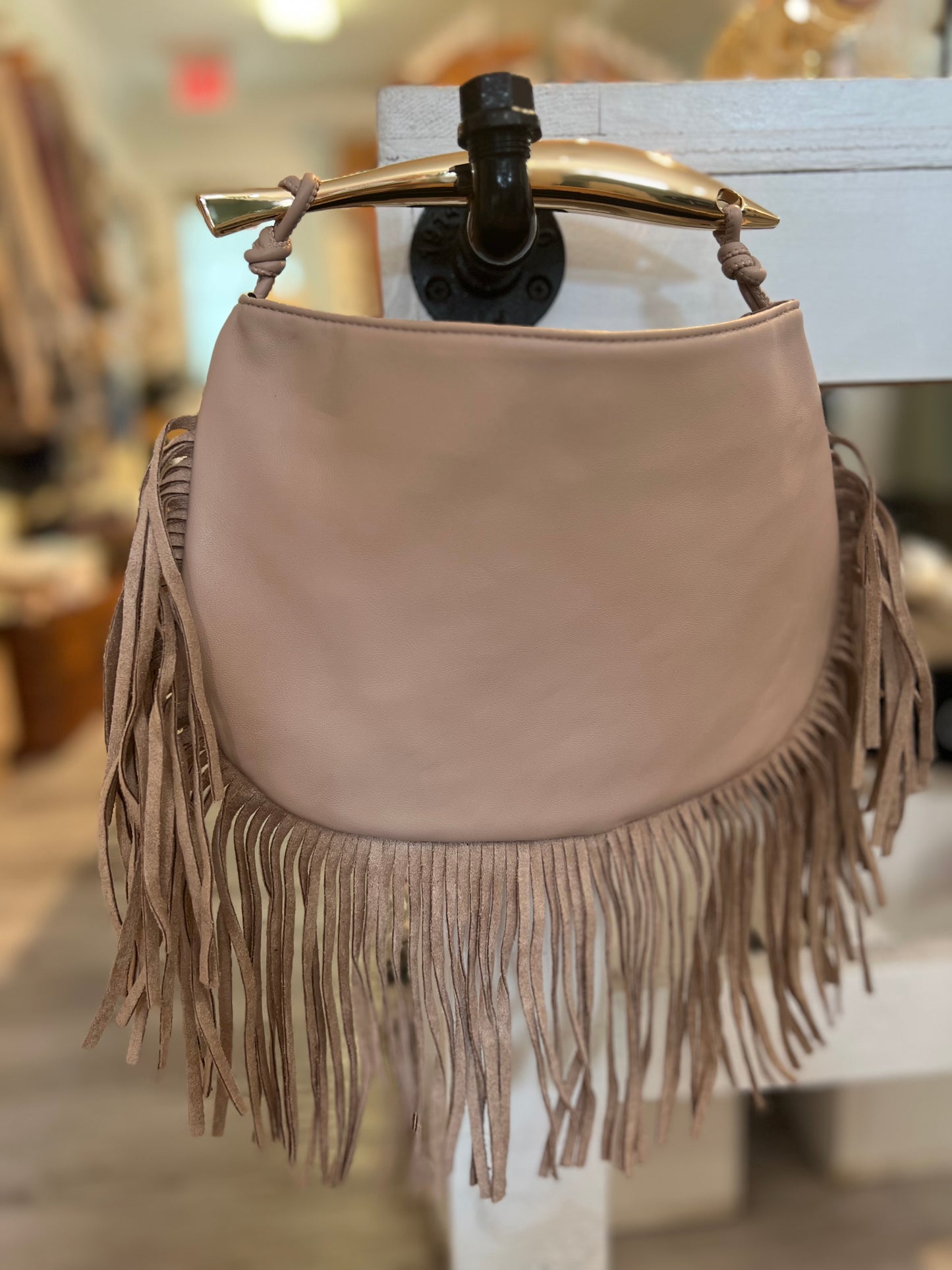 BC 2782 Fringe Bag-Beige