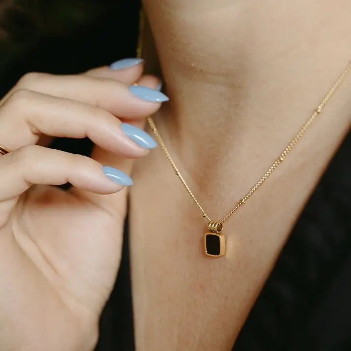 Dee Necklace-Black-Water Resistant