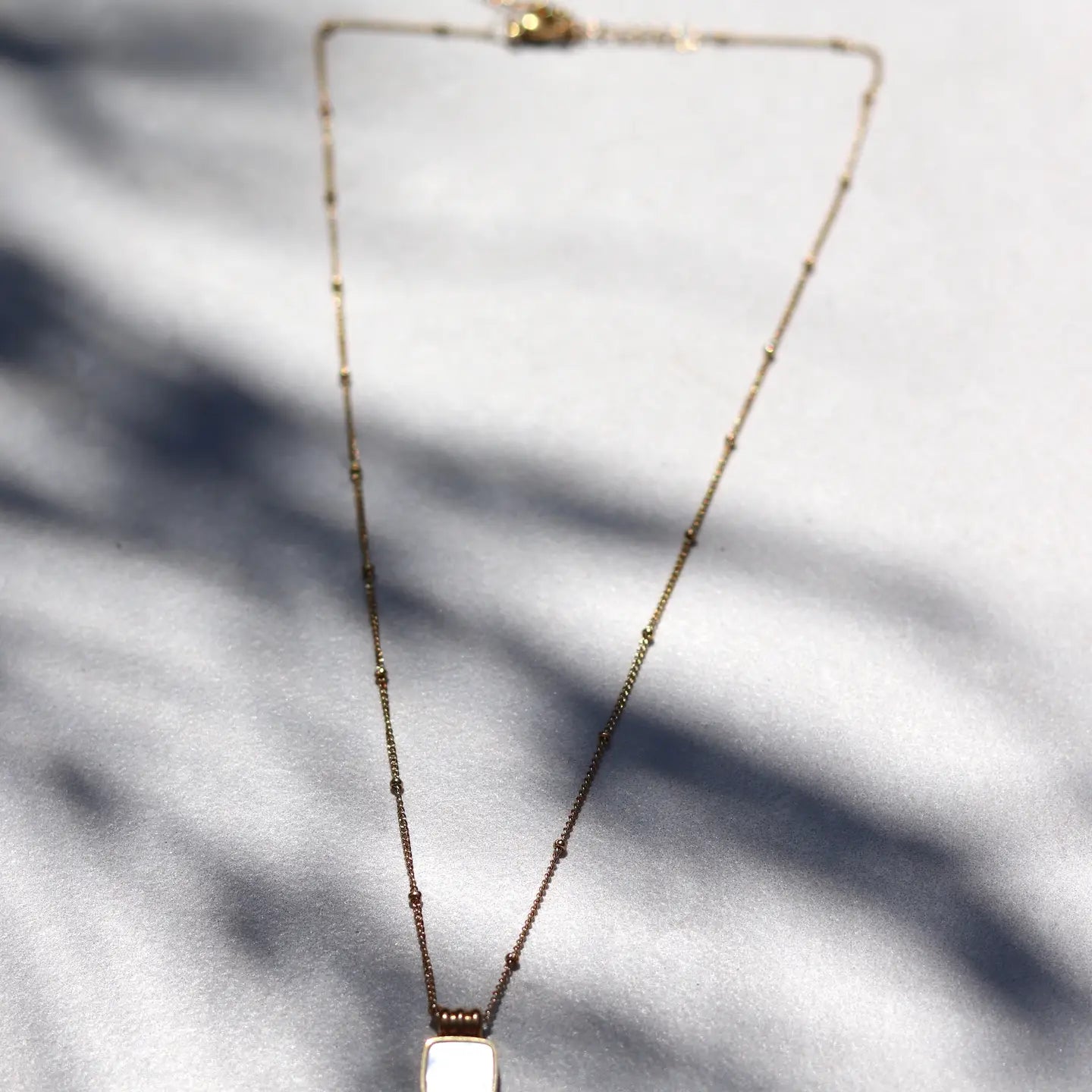 Dee Necklace-White-Water Resistant