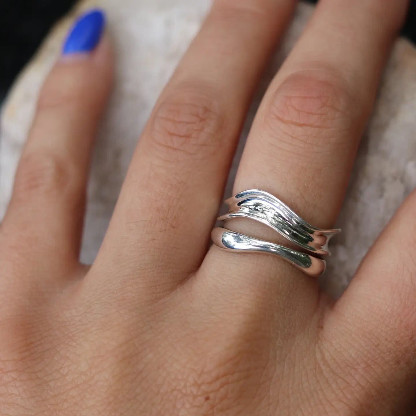 Wave Ring-Sterling Silver-Water Resistant