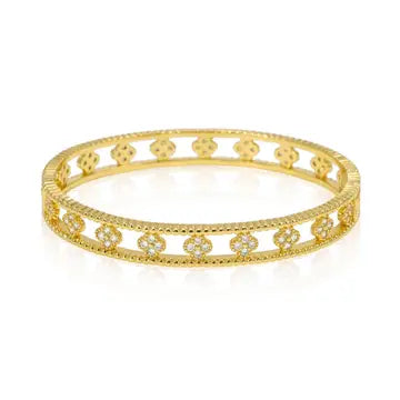 Cz Clover Bangle