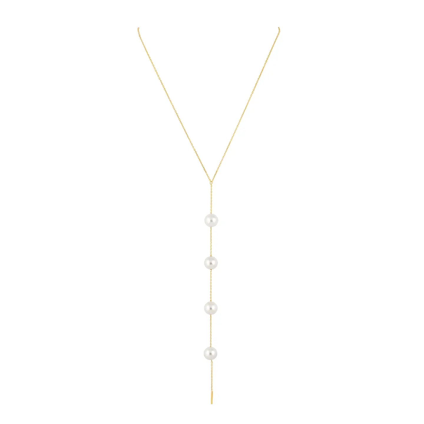 Pearl Lariat-Gold