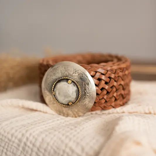 Neptune Brown Leather Belt