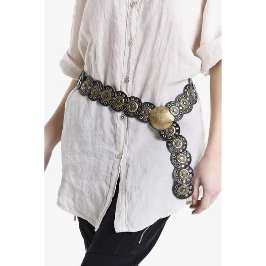 Disc Belt w/Gold Grommet-Black