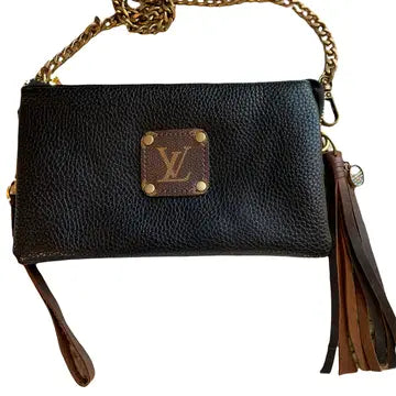 LV Upcycled Crossbody-Black