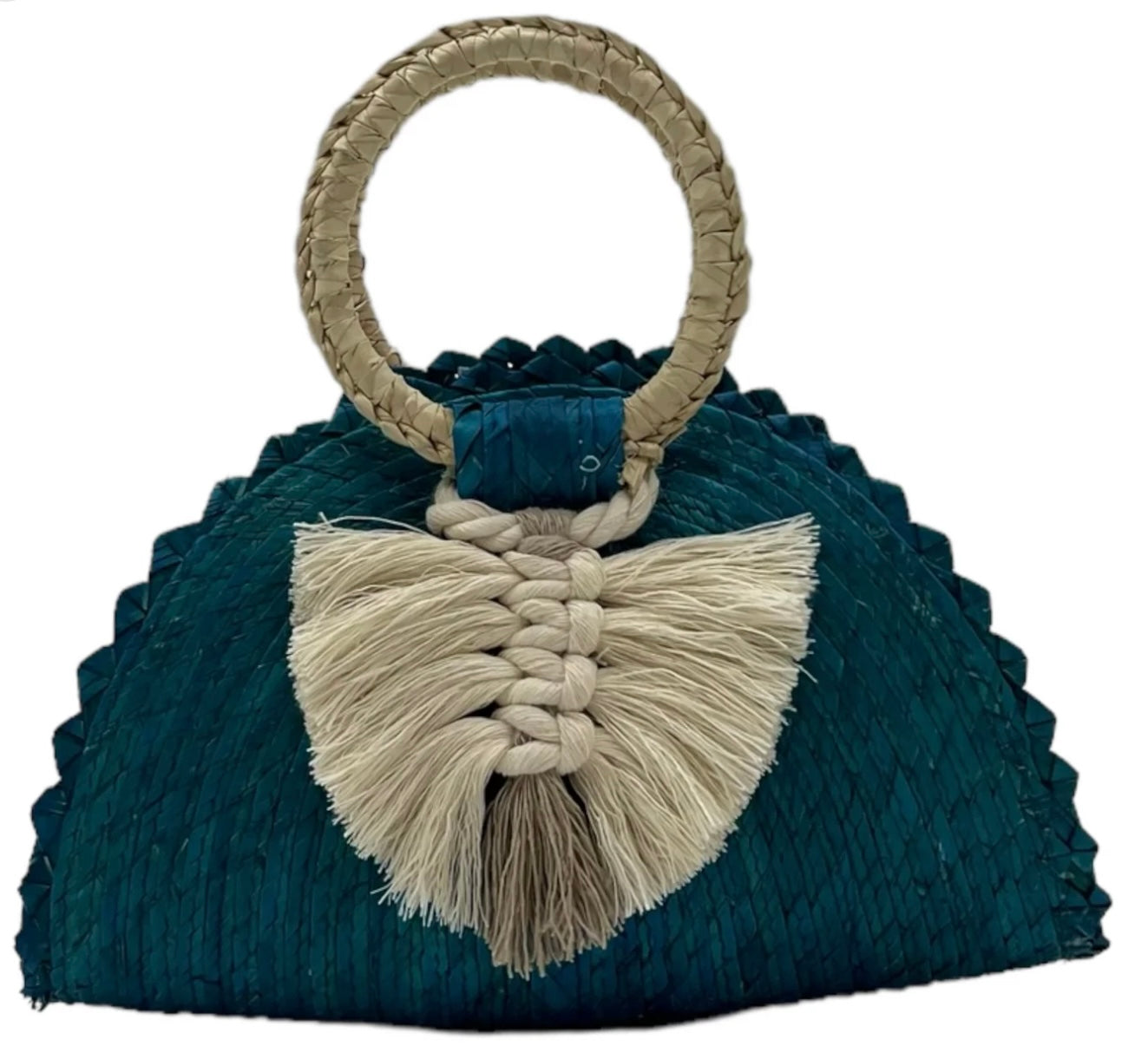 Mini Crescent w/Tassel-Turquoise
