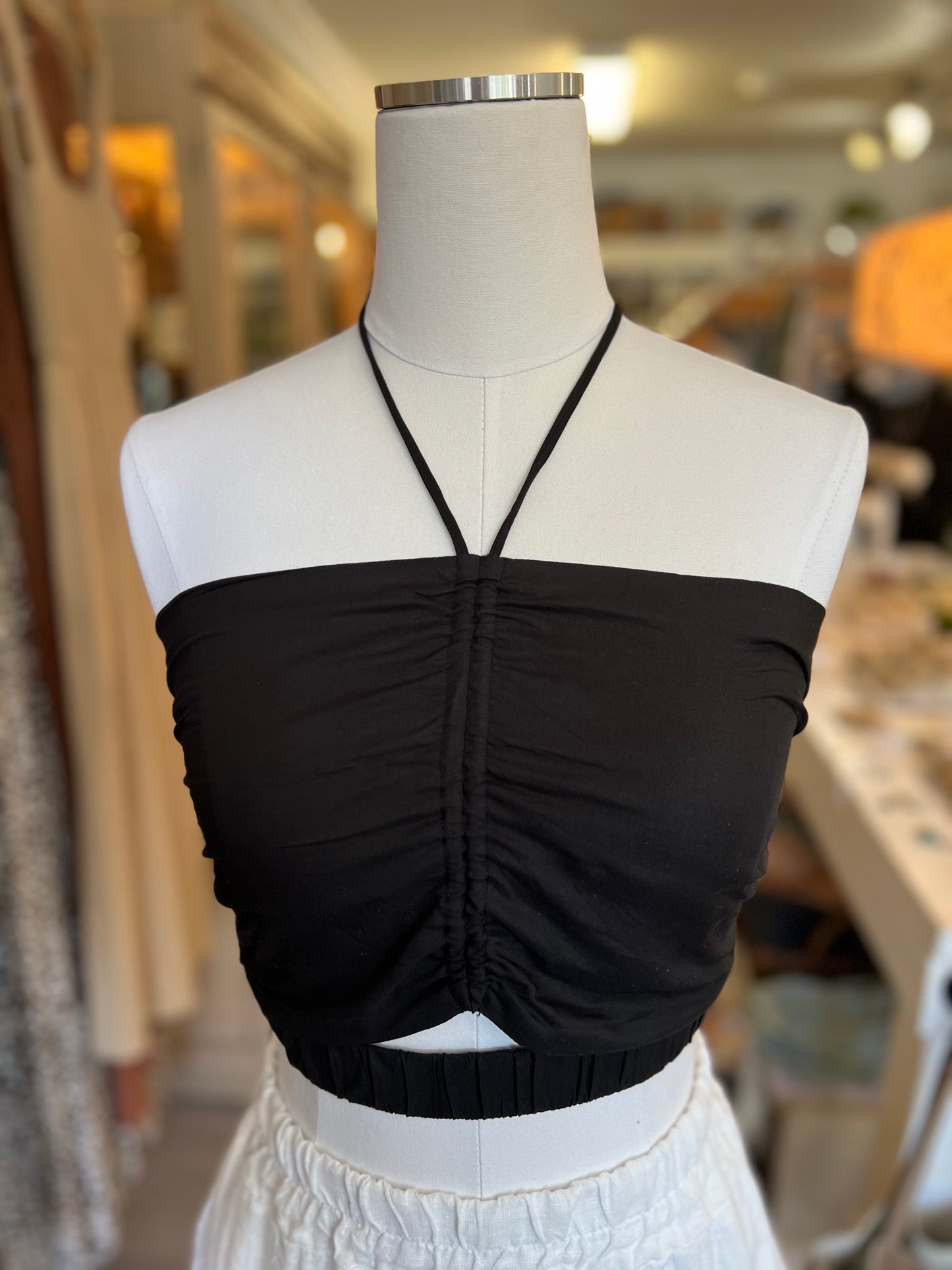 Cropped Halter w/Cutout