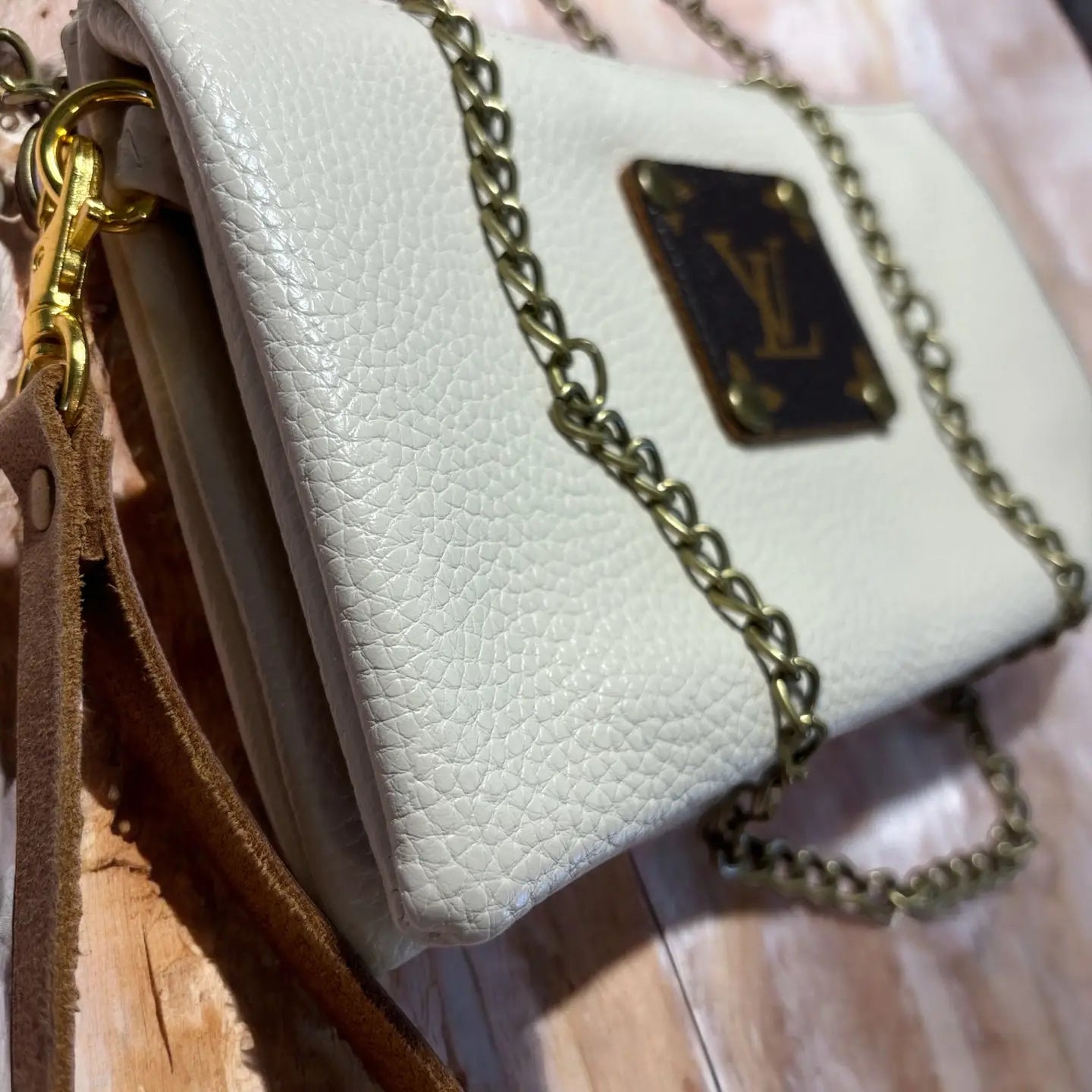 LV Upcycled Crossbody-Cream