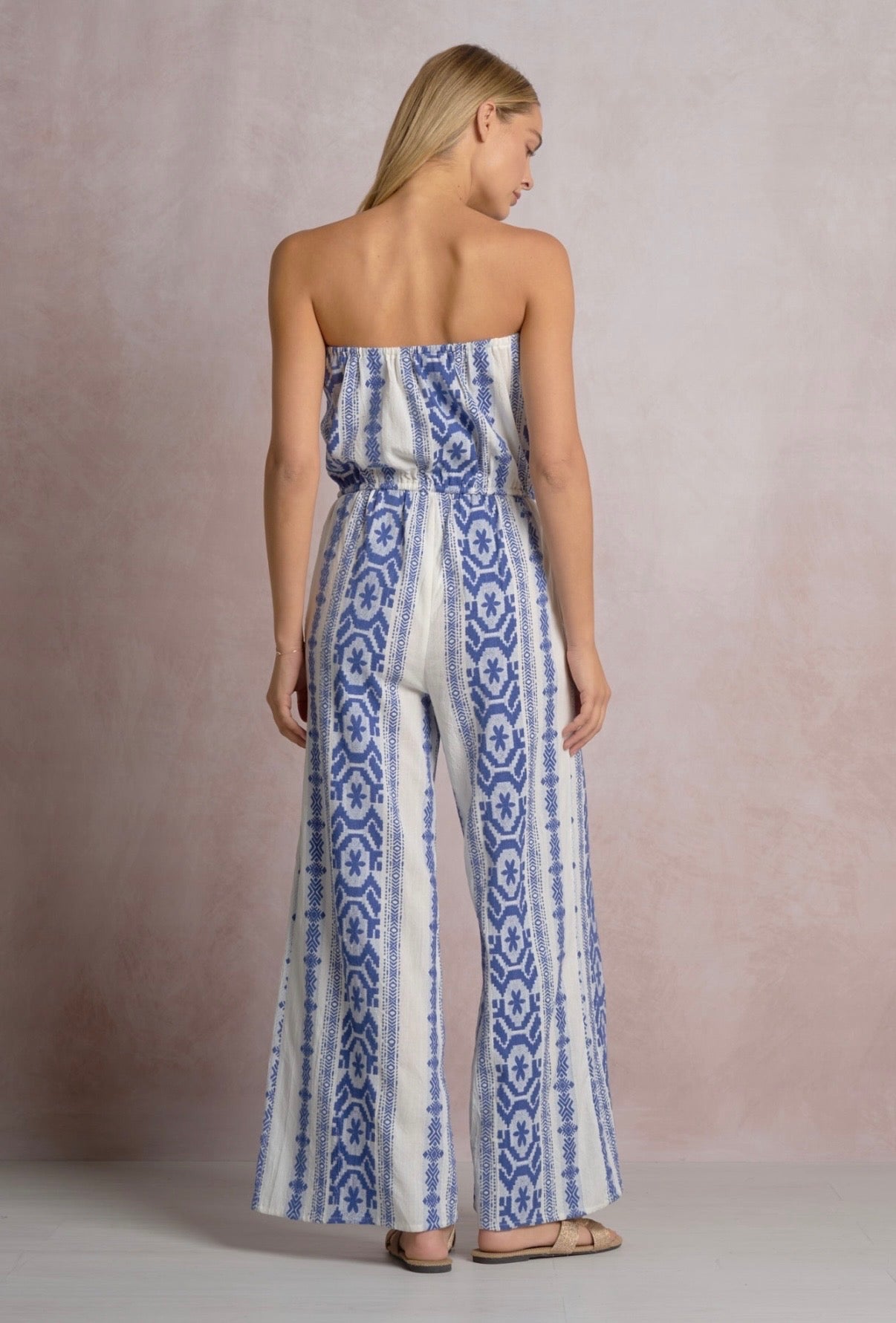 Strapless Jumper-Natural Blue