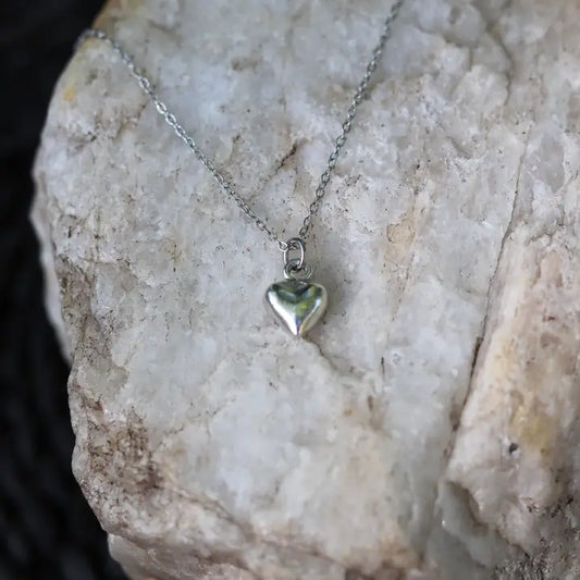 Dainty Silver Heart Necklace