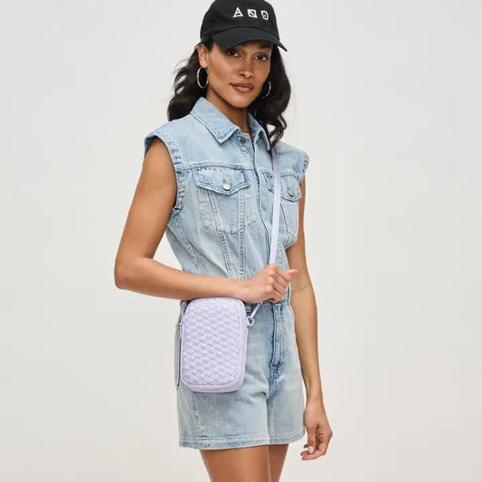 Divide & Conquer Woven Neoprene Crossbody-Lilac