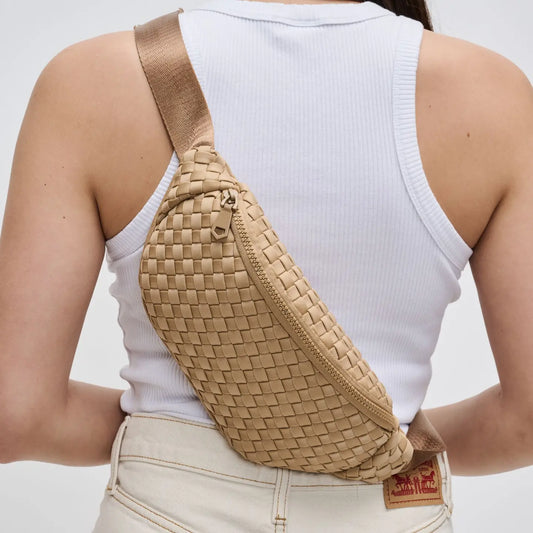 Aim High Woven Neoprene Belt Bag-Nude