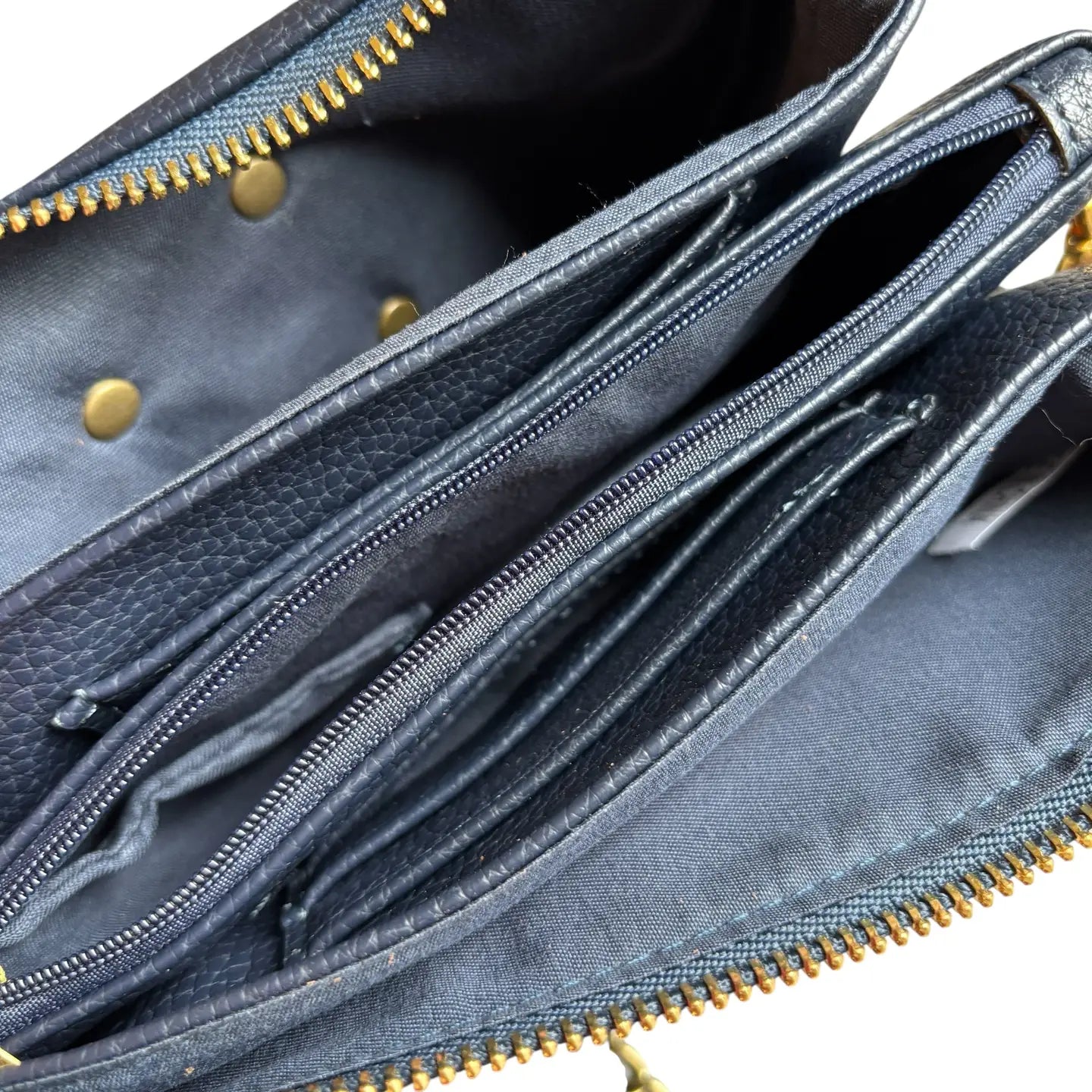 LV Upcycled Crossbody-Navy Blue