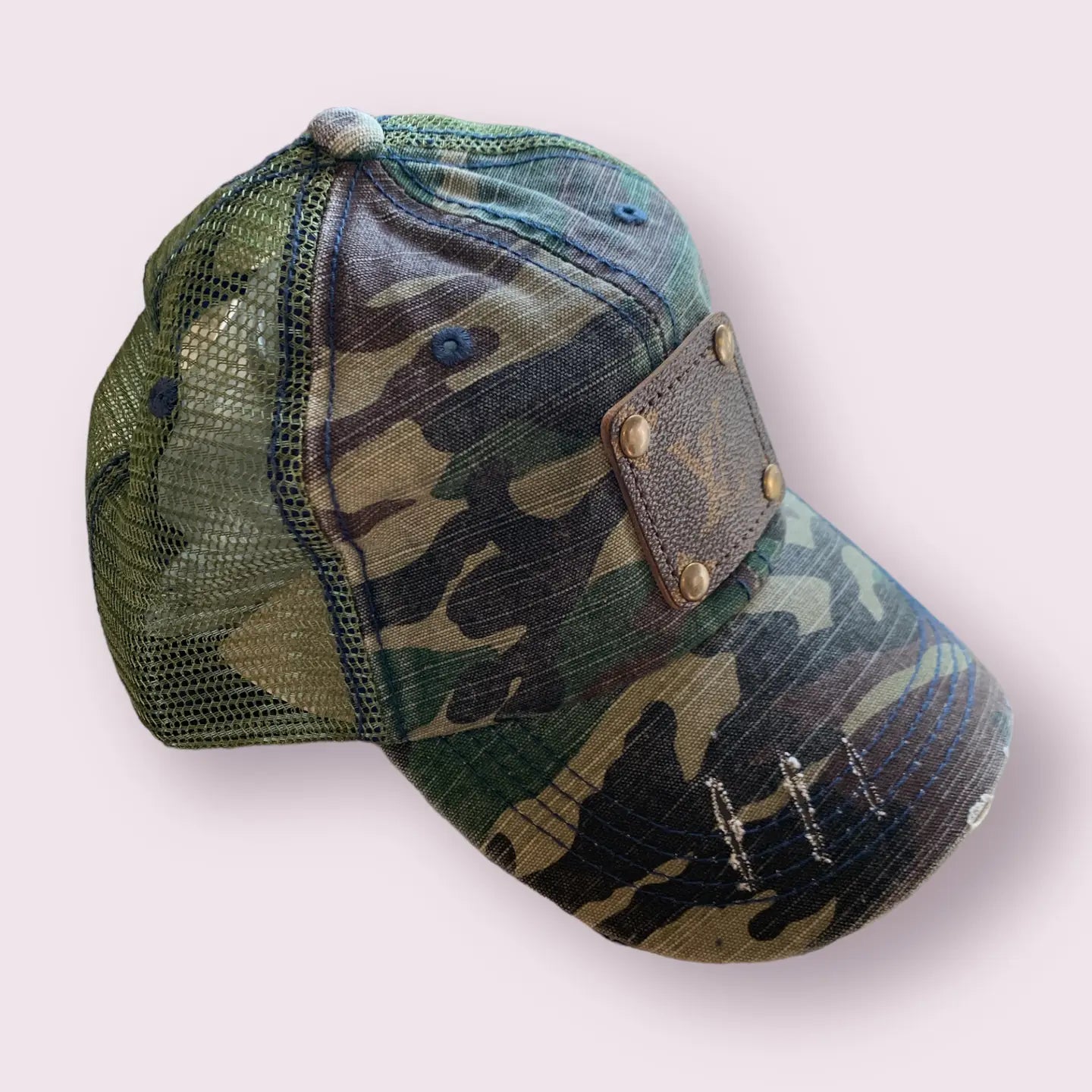 LV Upcycled Camo Cap