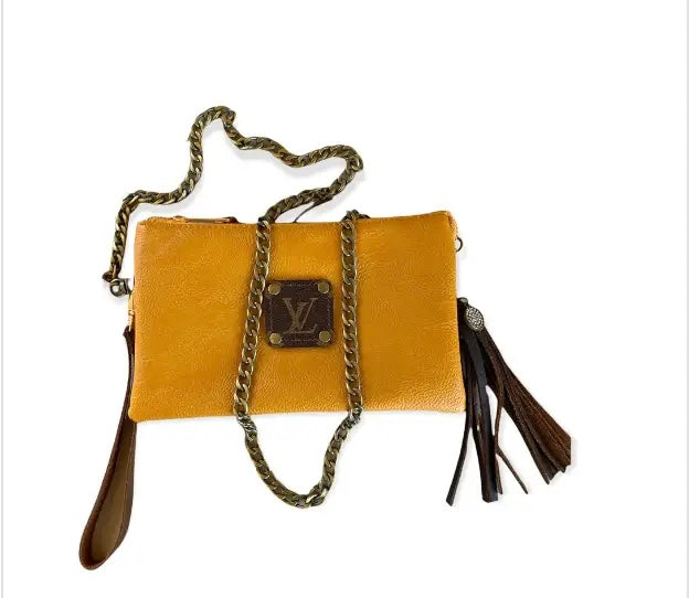 LV Upcycled Crossbody-Mustard