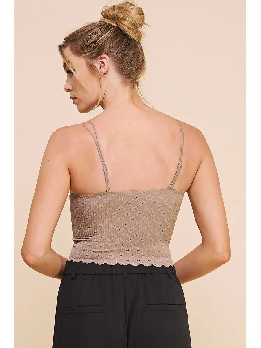 Lace Bralette-Mocha