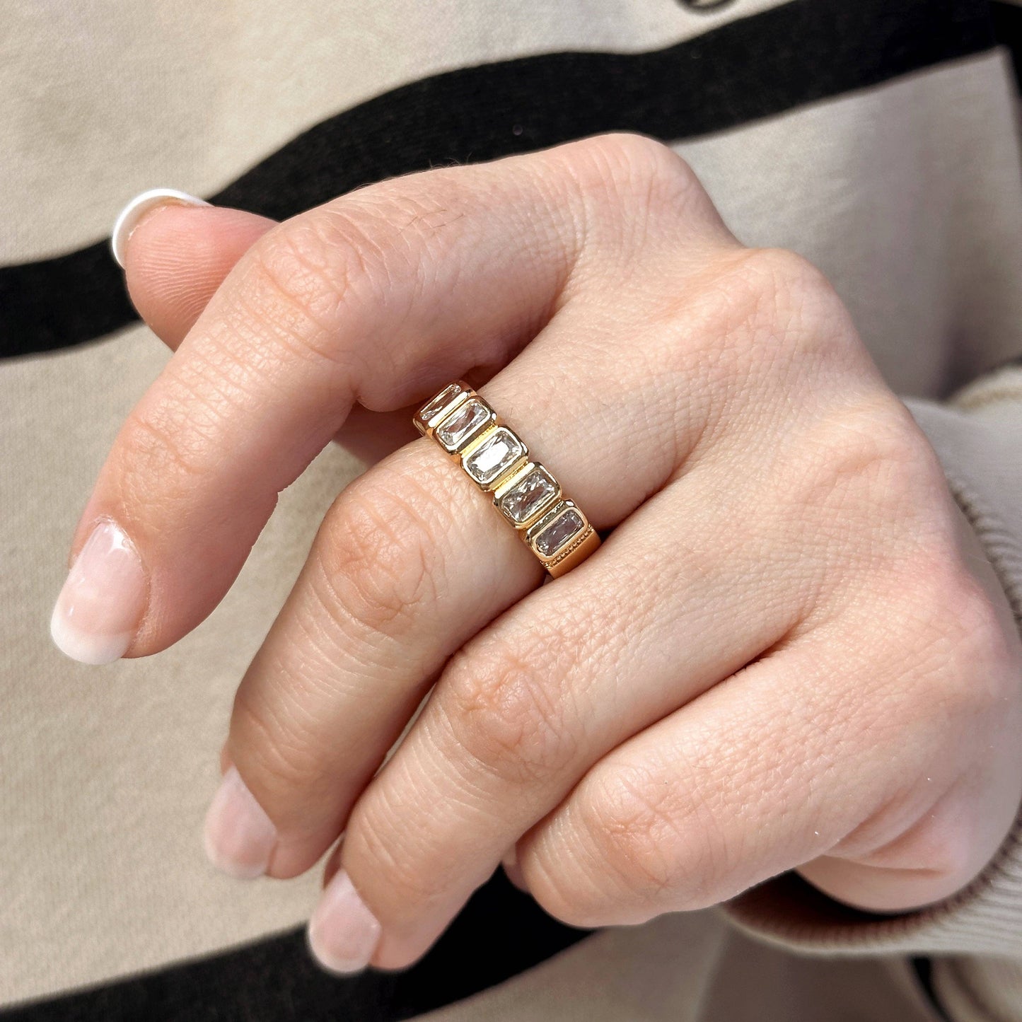 18k Gold Filled Water Resistant CZ Ring