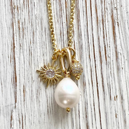 Pearl/Sun Necklace