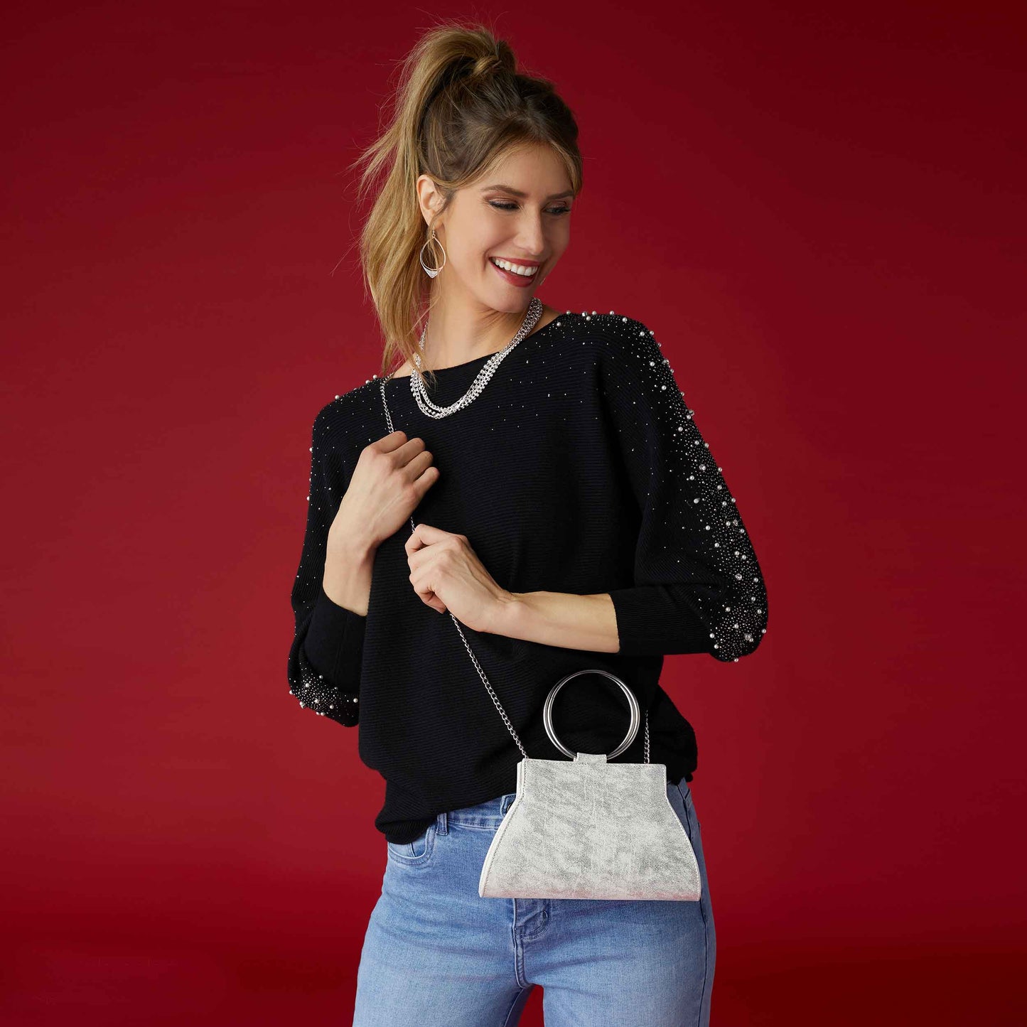 Lucy Shimmer Wristlet-Gold