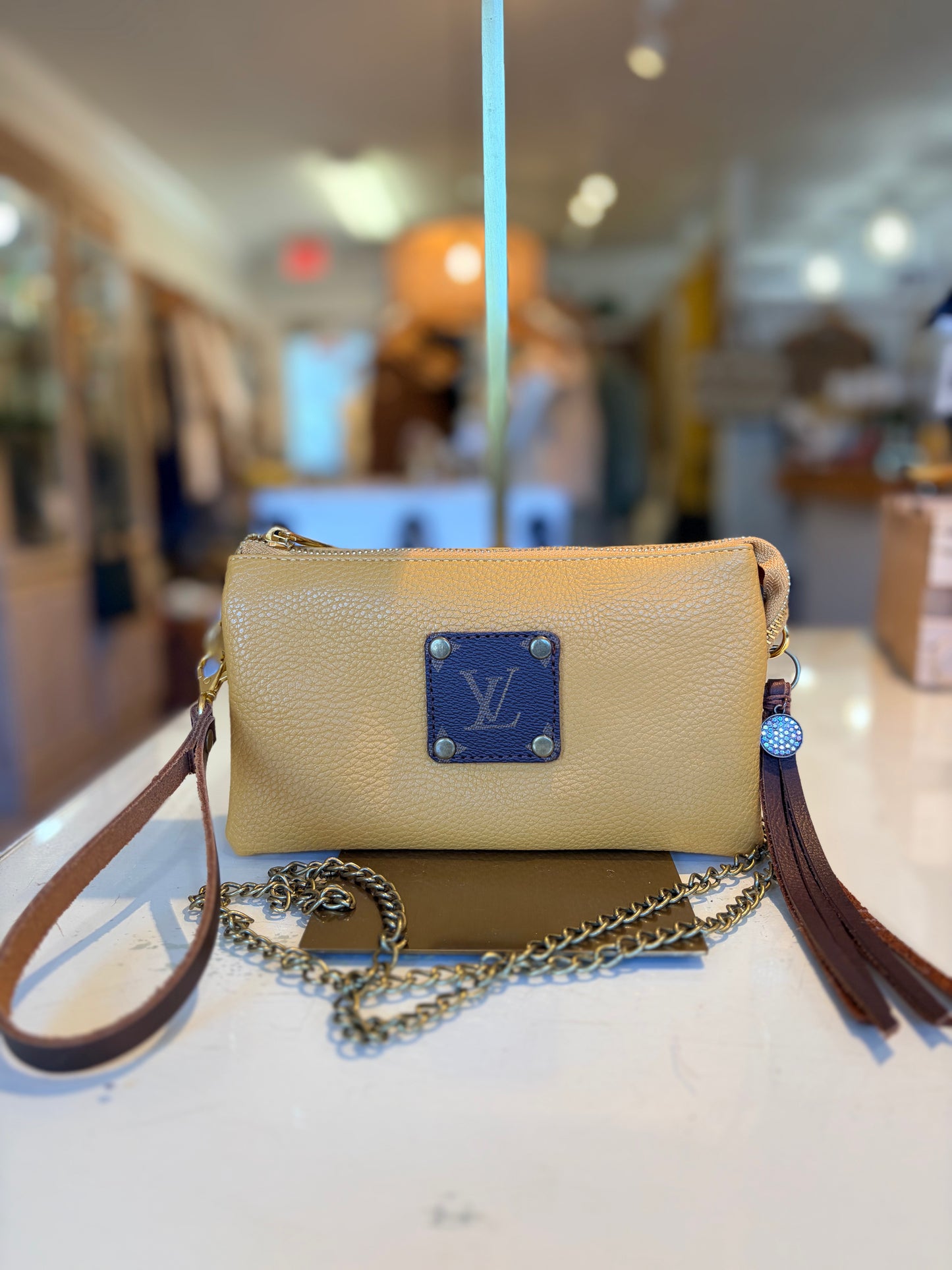LV Upcycled Crossbody-Mustard