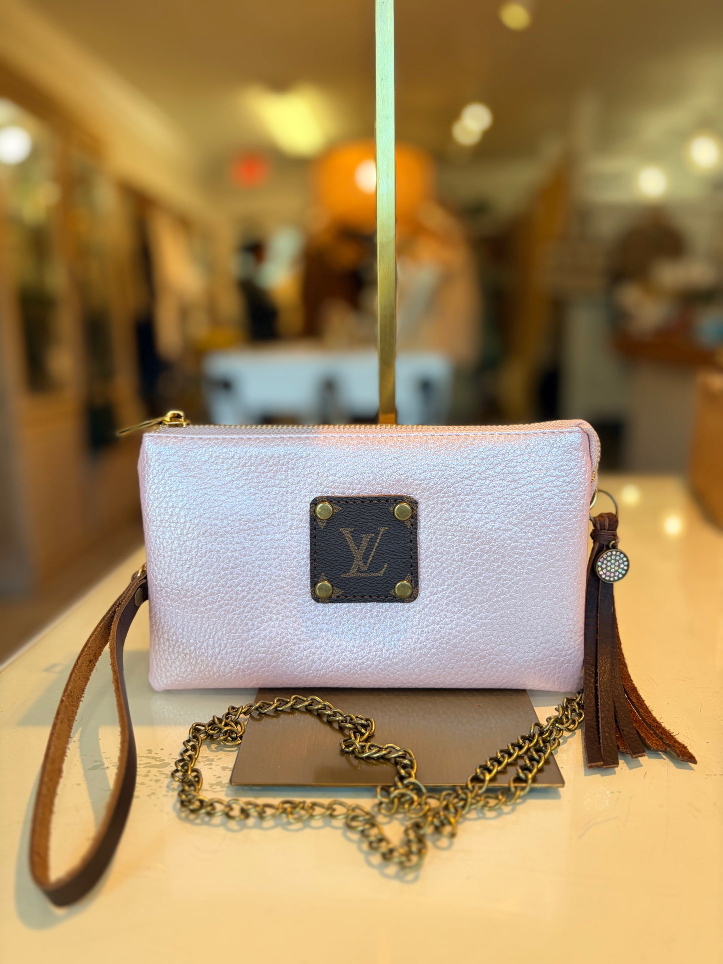 LV Upcycled Crossbody-Cotton Candy