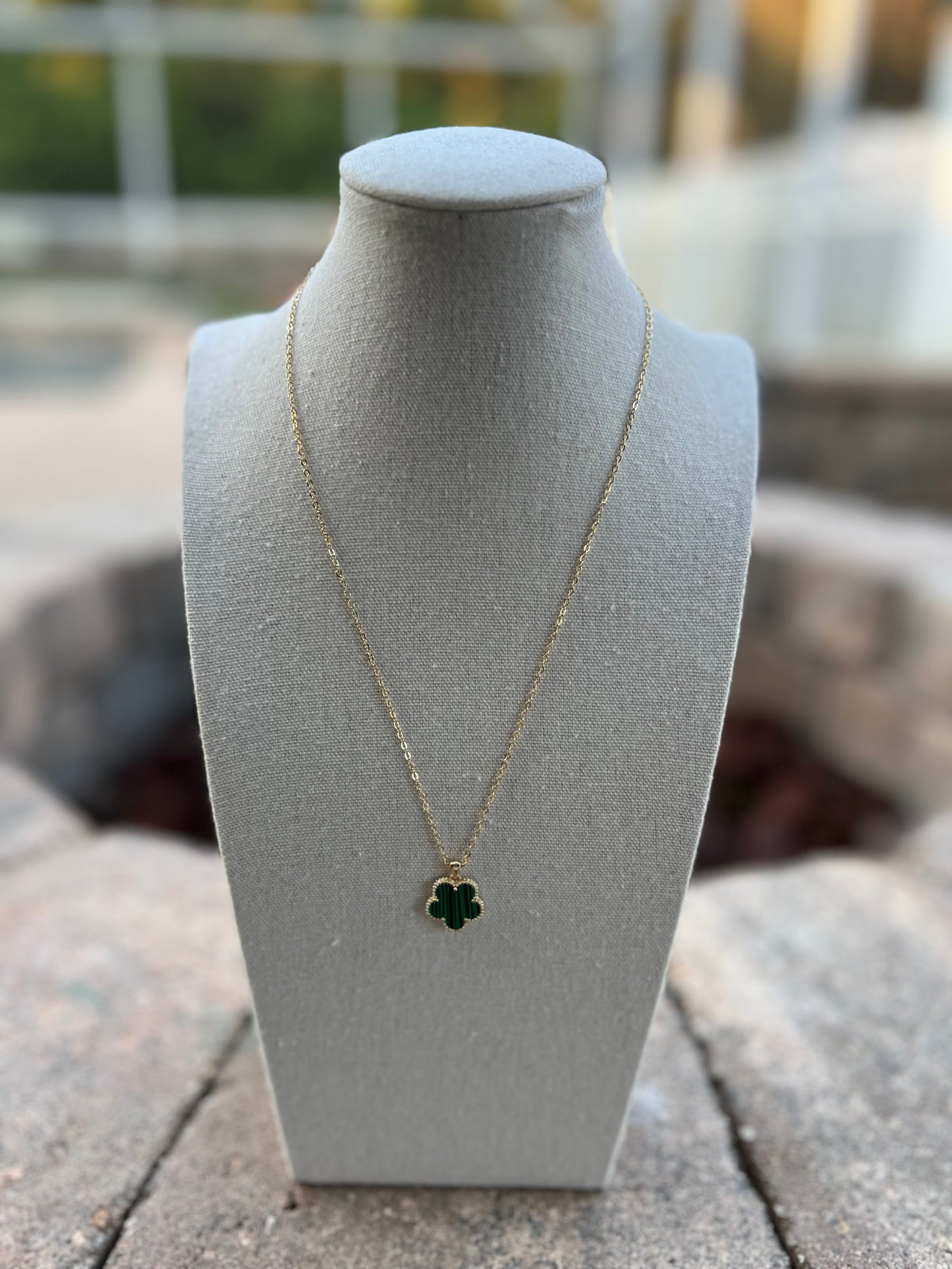 Pendant Necklace-Malachite Green