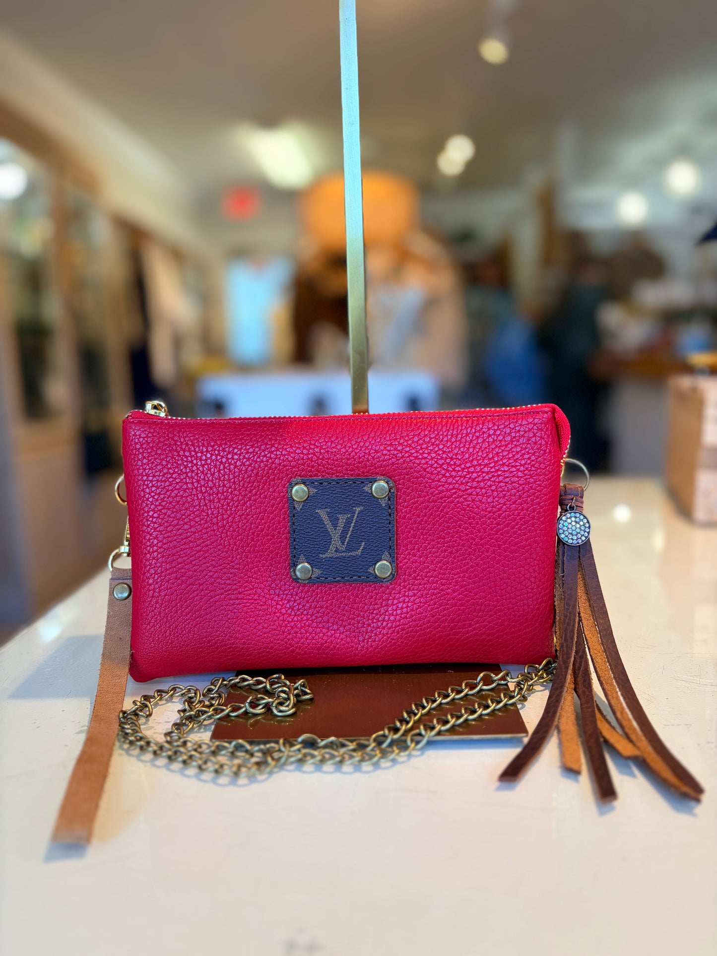 LV Upcycled Crossbody-Red