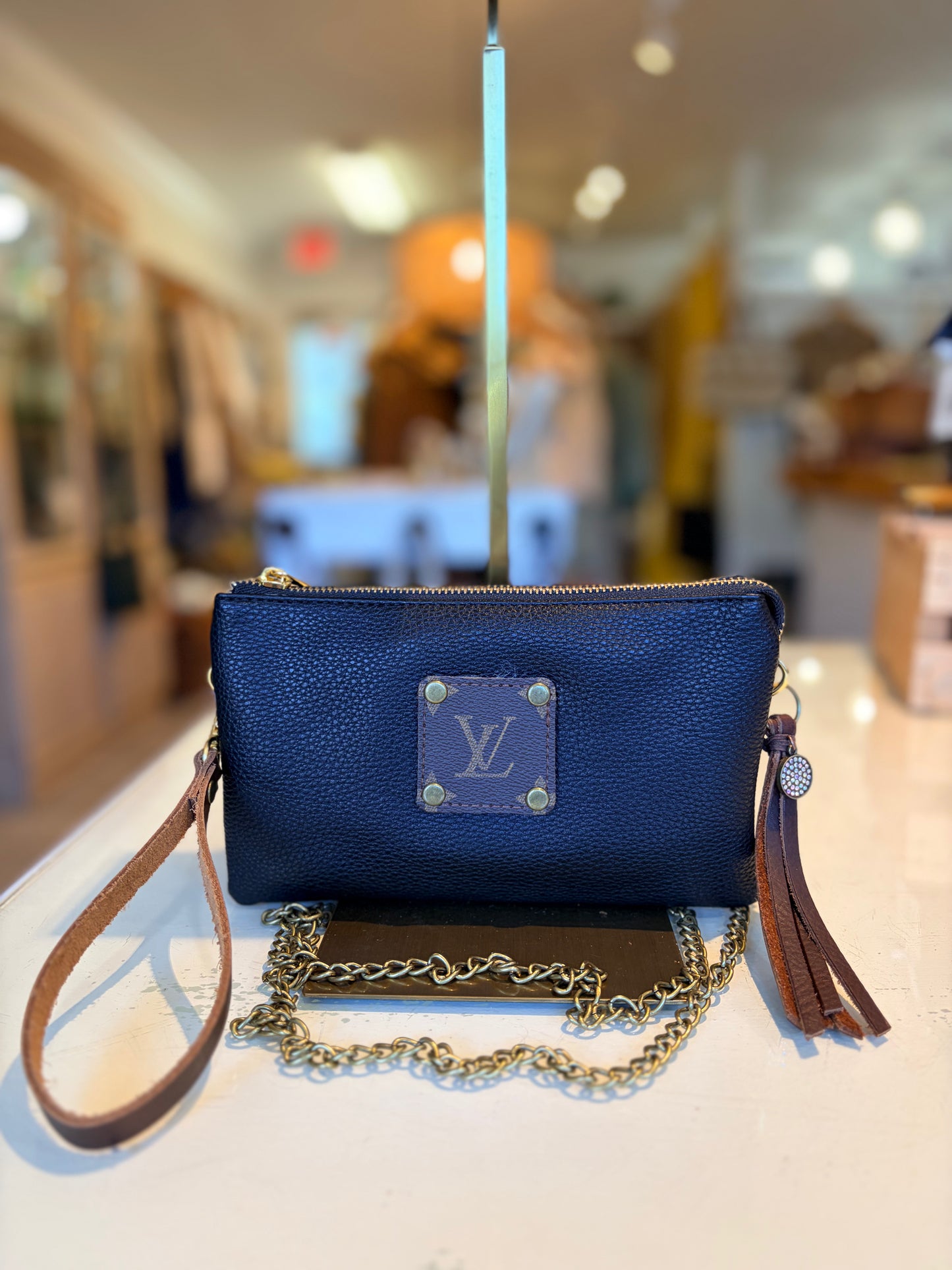 LV Upcycled Crossbody-Black